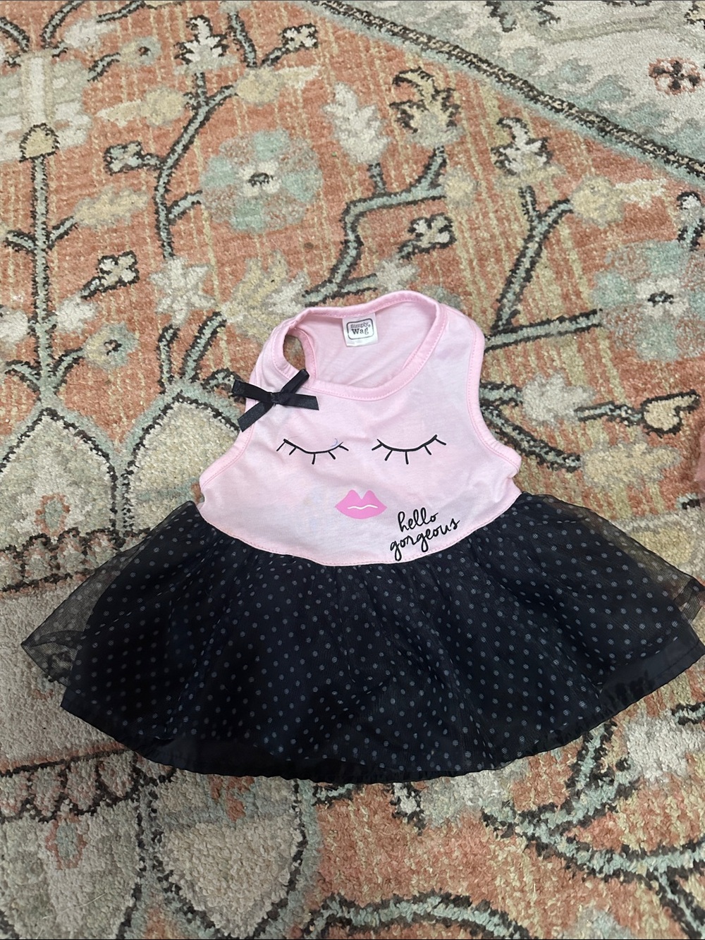Hello Gorgeous Pink & Black Dog Tutu Dress